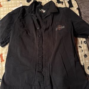 Harley Davidson Mechanic style button t-shirt XL
